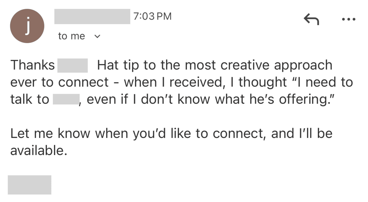 Email response 20