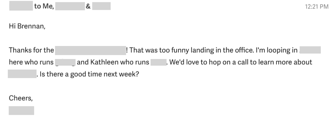Email response 7