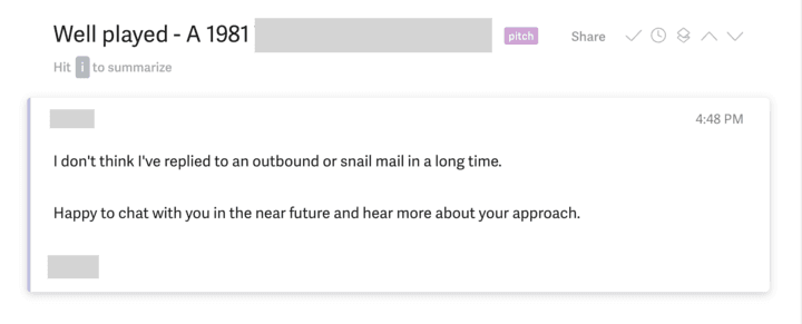 Featured response