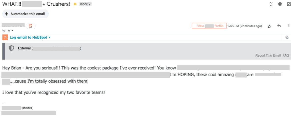 Email response 2