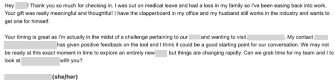 Email response 9