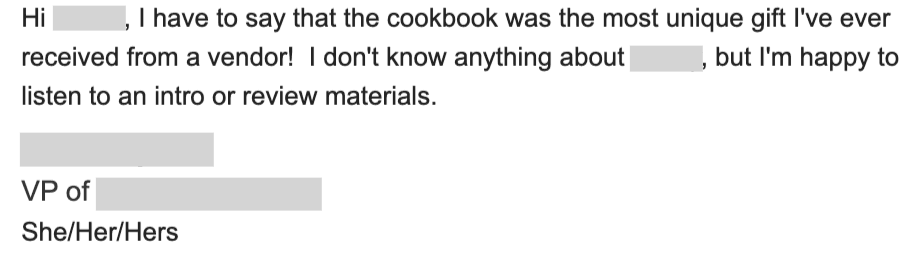 Email response 15