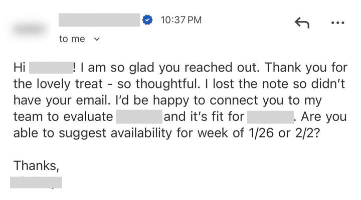 Email response 3