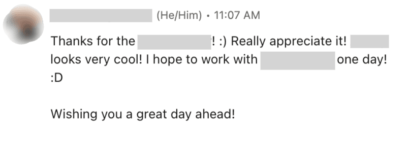 Email response 16