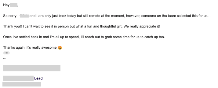 Email response 17